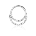 Titanium Double Line Daith &amp; Septum Piercing Hoop 16G 10MM