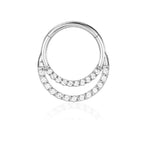 Titanium Double Line Daith &amp; Septum Piercing Hoop 16G 10MM