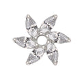 Titanium 16G (1.2mm) Internally Threaded Elegant Rose Stud