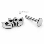 Titanium Black Marquise Fan Stud