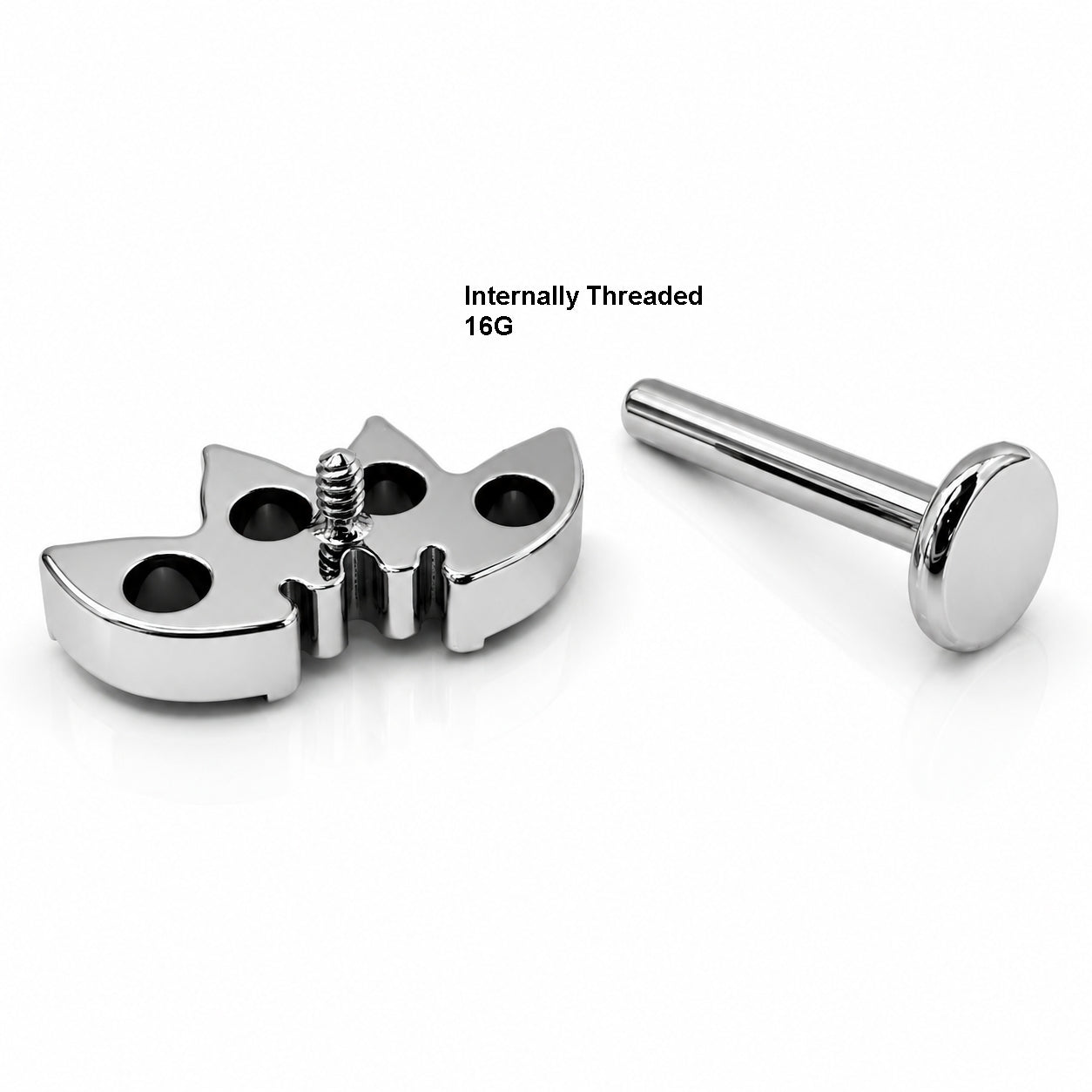 Titanium Black Marquise Fan Stud