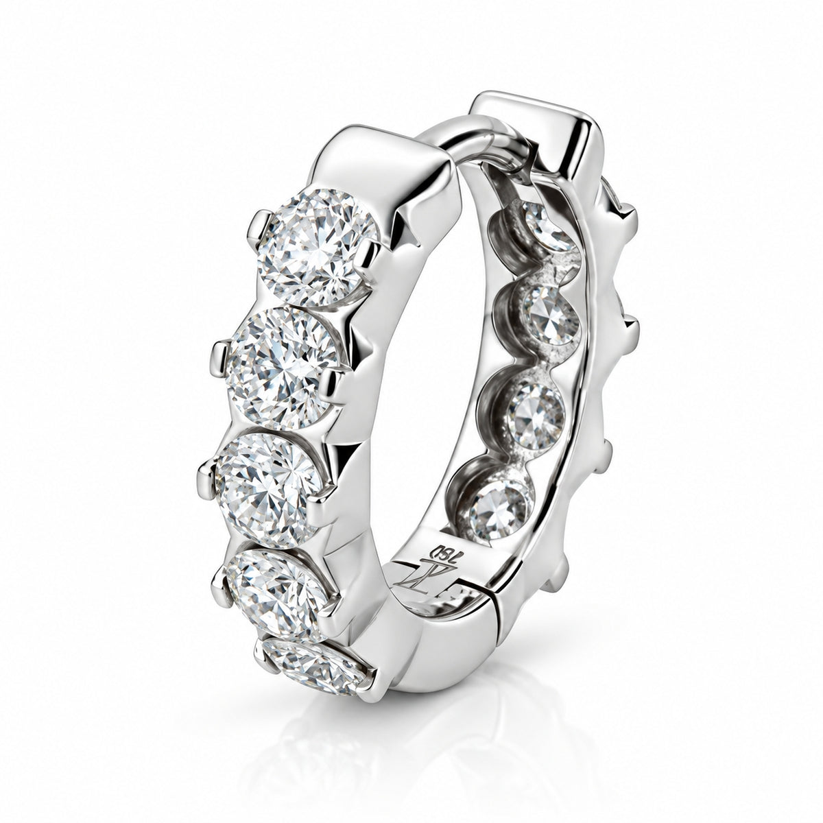 18K Gold Eternity Lab-Grown Diamond 10mm Hoop