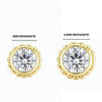 18K Gold Moissanite Floating Belly Piercing