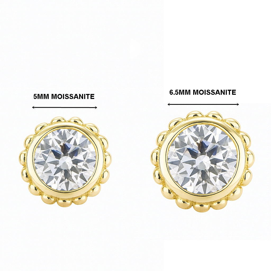 18K Gold Moissanite Floating Belly Piercing