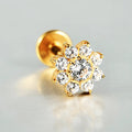 39-8 ASTM F136 Titanium 16G (1.2MM) Internally Threaded Flower Piercing Stud