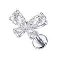 Titanium 16G (1.2MM) Internally Threaded Butterfly Labret Stud