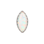 Natural Titanium 16G (1.2MM) Internally Threaded Opal Crystal Eye Labret Stud