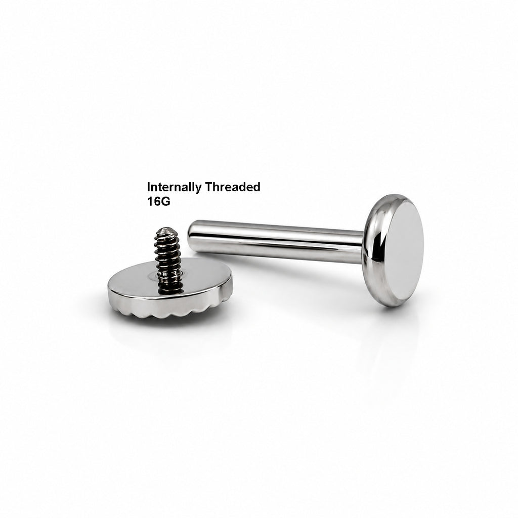 Titanium Textured Sun Disc Stud