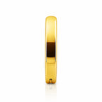 Titanium Click Lock Belly Piercing – Golden Smooth Curved Bar