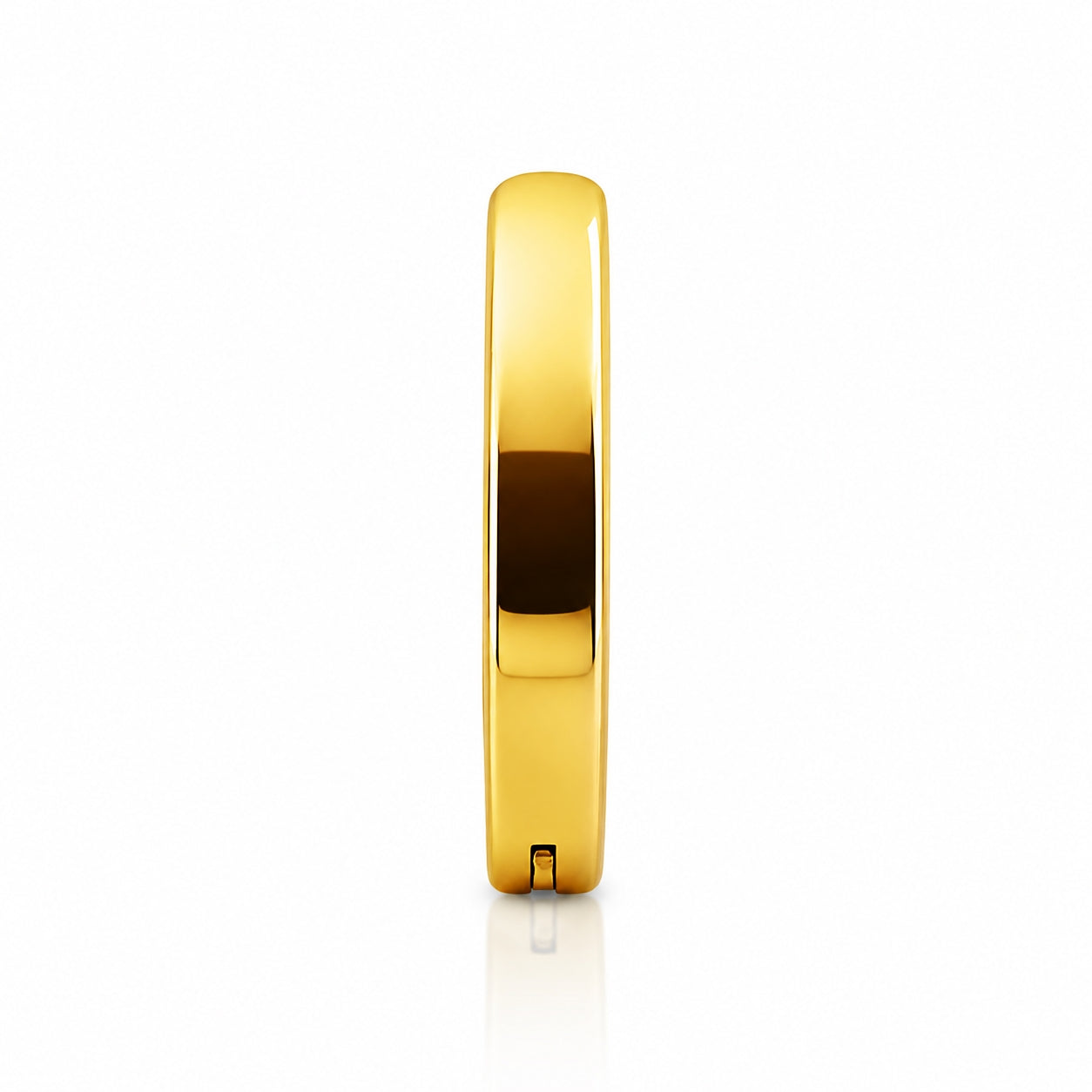 Titanium Click Lock Belly Piercing – Golden Smooth Curved Bar