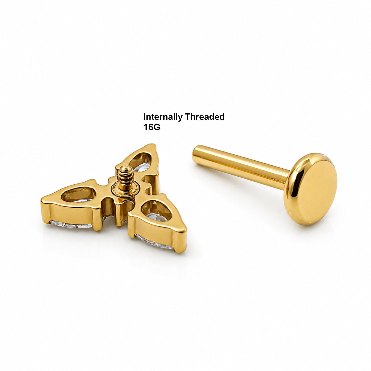 Titanium Trinity Crystal Stud