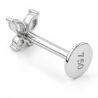 18K White Gold Butterfly Labret with VVS D Color Lab Diamonds