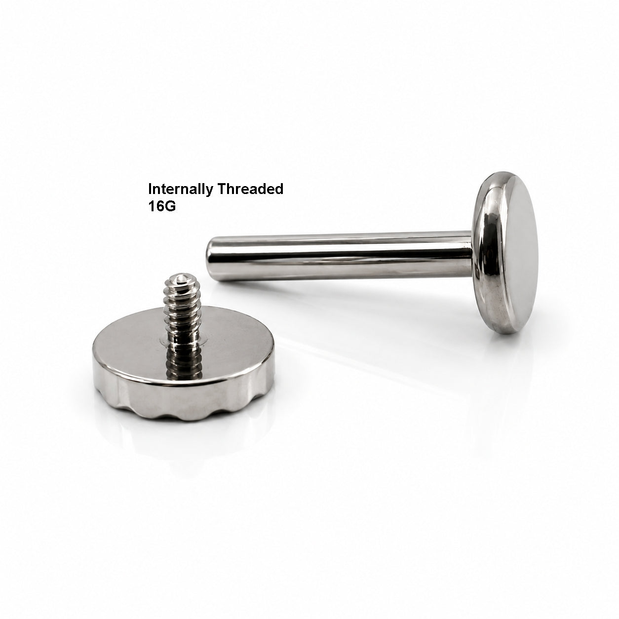 Titanium Textured Disc Stud