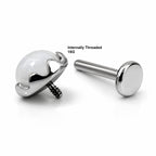 Titanium White Stone Dome Stud