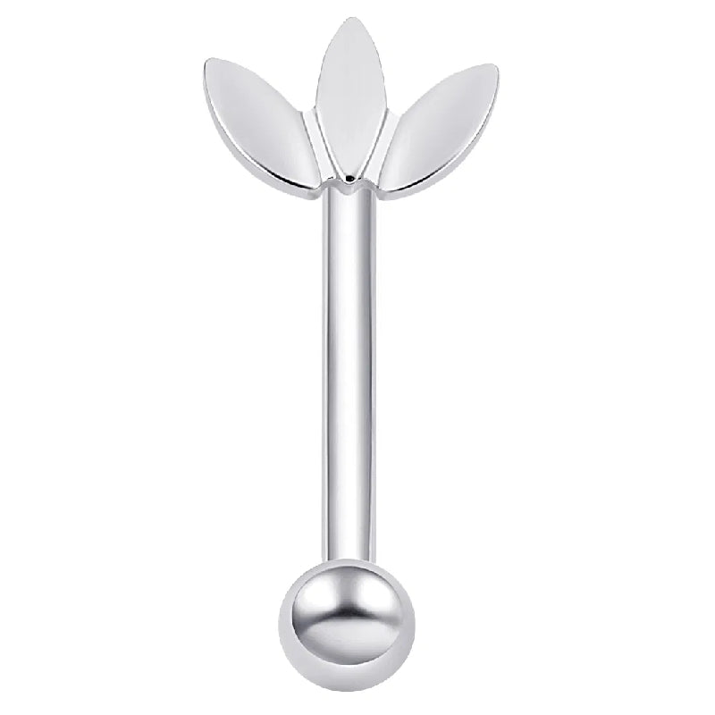 Titanium 16G (1.2MM) Internally Threaded Addidas Rook Eyebrow Piercing
