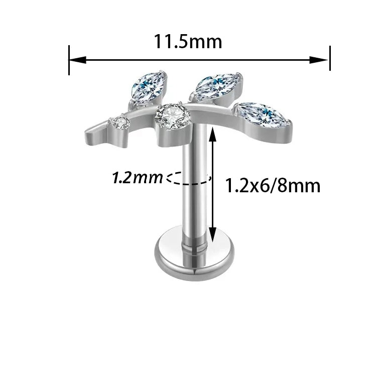 Elegant Titanium Leaf Design Jewelry