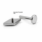 Titanium Diamond-Shaped Crystal Stud