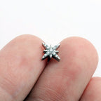 LAB_Star_02 ASTM F136 Titanium 16G (1.2MM) Internally Threaded Star Piercing Stud