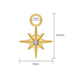 Charm_02 ASTM F136 Titanium Beautifull Piercing Dangling Star Charms