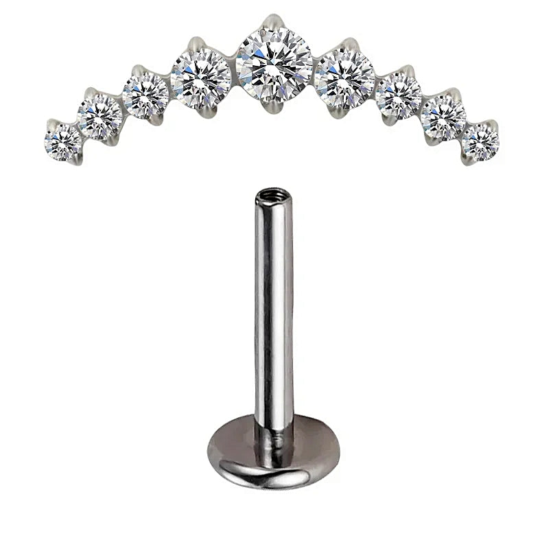 LAB_Curve_08 ASTM F136 Titanium 16G (1.2MM) Internally Threaded Helix Jewelry
