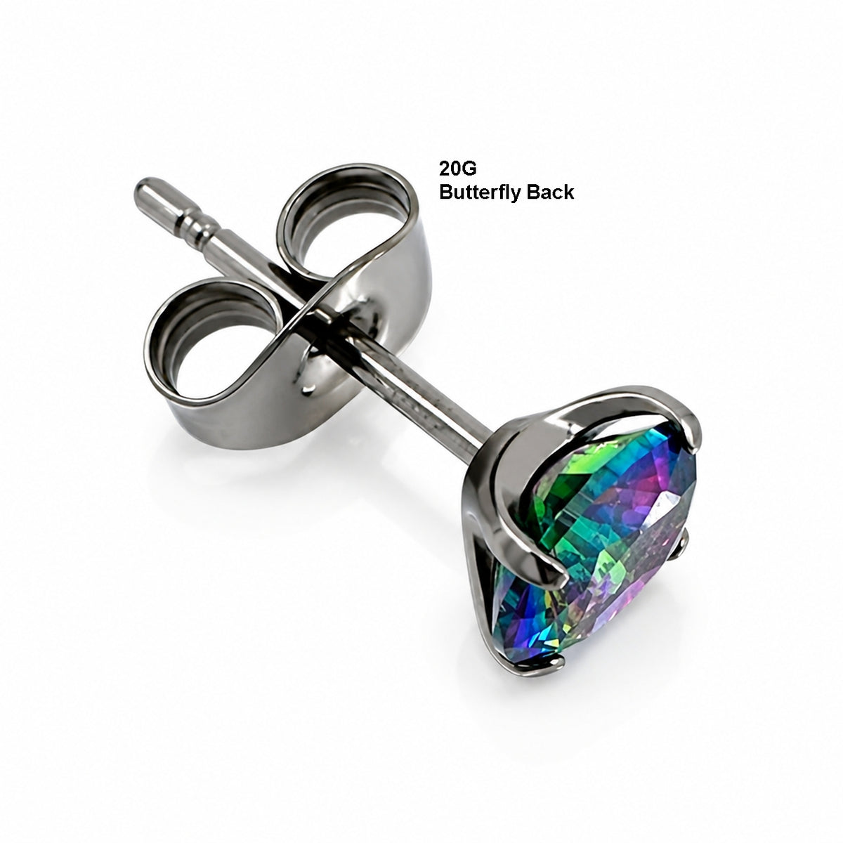 Titanium Rainbow Mystic Stud