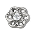 Titanium 16G (1.2mm) Internally Threaded Daisy Flower Stud