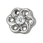 Titanium 16G (1.2mm) Internally Threaded Daisy Flower Stud