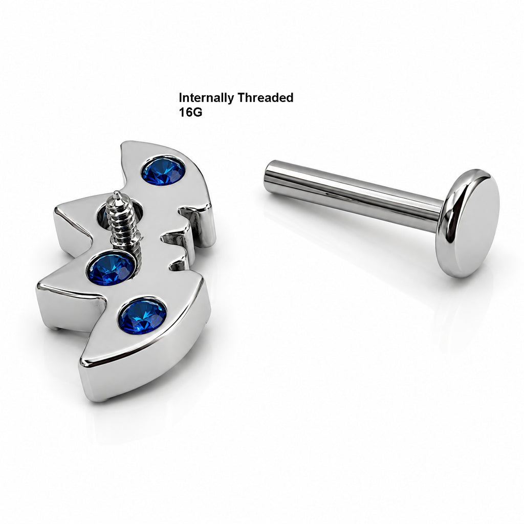 Titanium Blue Marquise Fan Stud