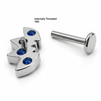 Titanium Blue Marquise Fan Stud