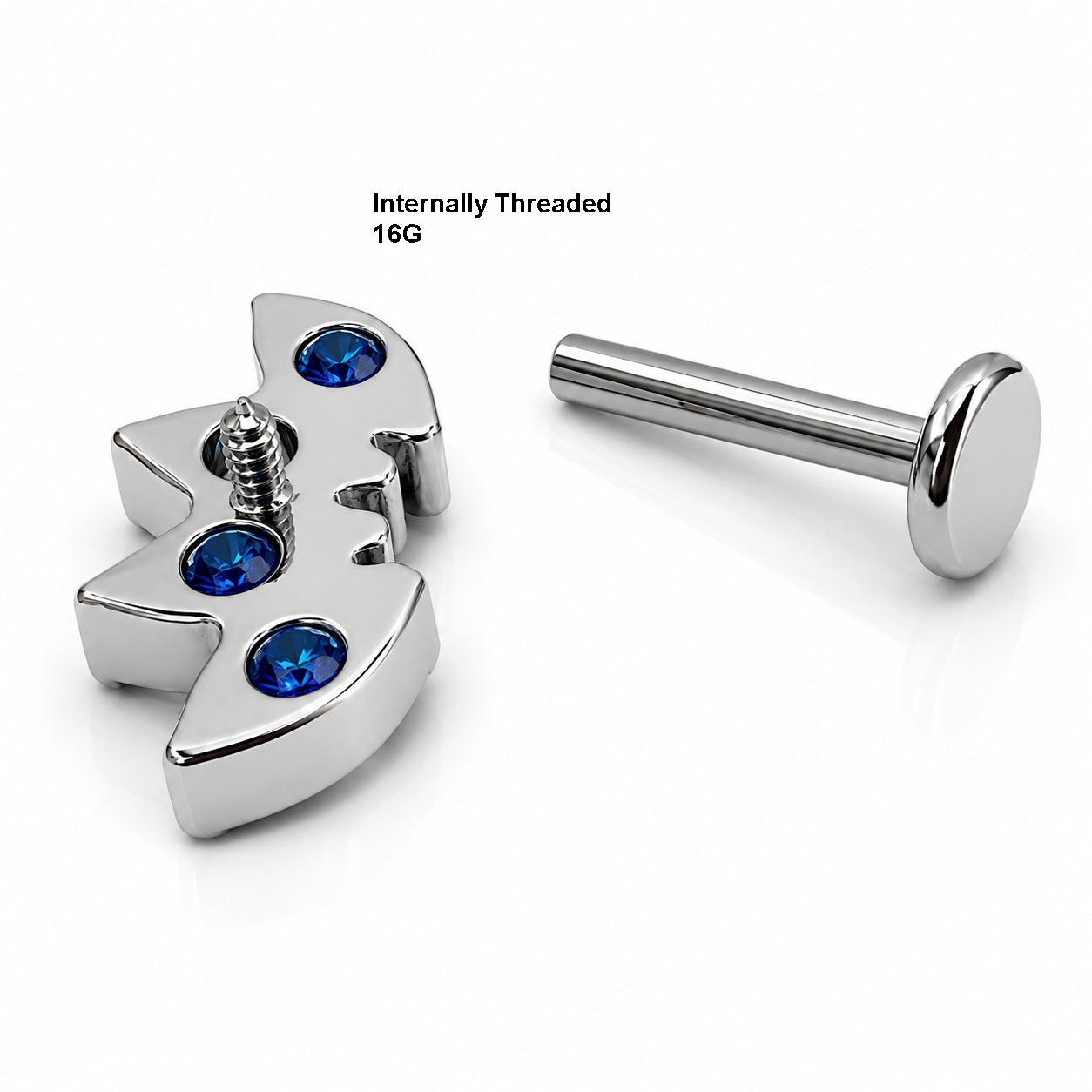Titanium Blue Marquise Fan Stud