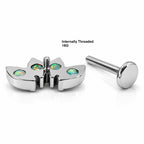 Titanium White Opal Marquise Fan Stud