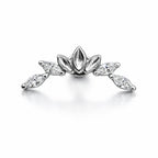 Titanium Marquise Cluster Flat-Back Stud – Internally Threaded (Sold Per Piece)
