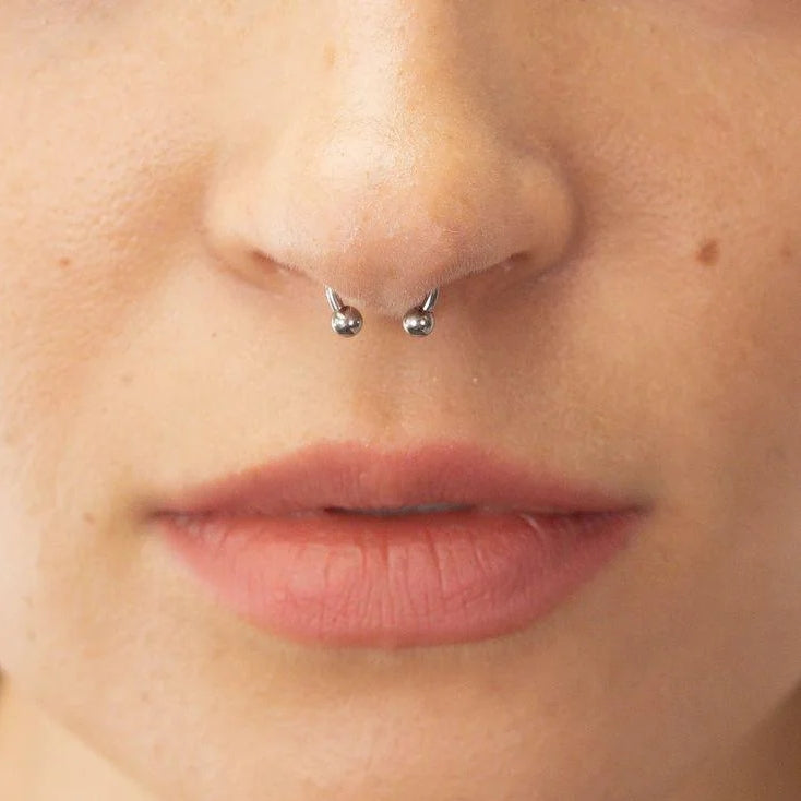 Titanium Horseshoe Daith &amp; Septum Piercing Jewelry 16G