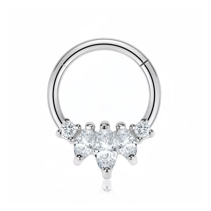 Titanium Daith &amp; Septum Piercing Hoop 16G 10MM