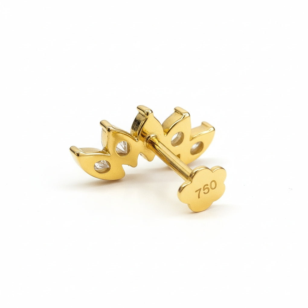 18K Gold Marquise Lab Diamond Cluster – Internally Threaded (Sold Per Piece)