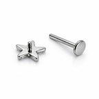 Titanium Starburst Flat Back Stud
