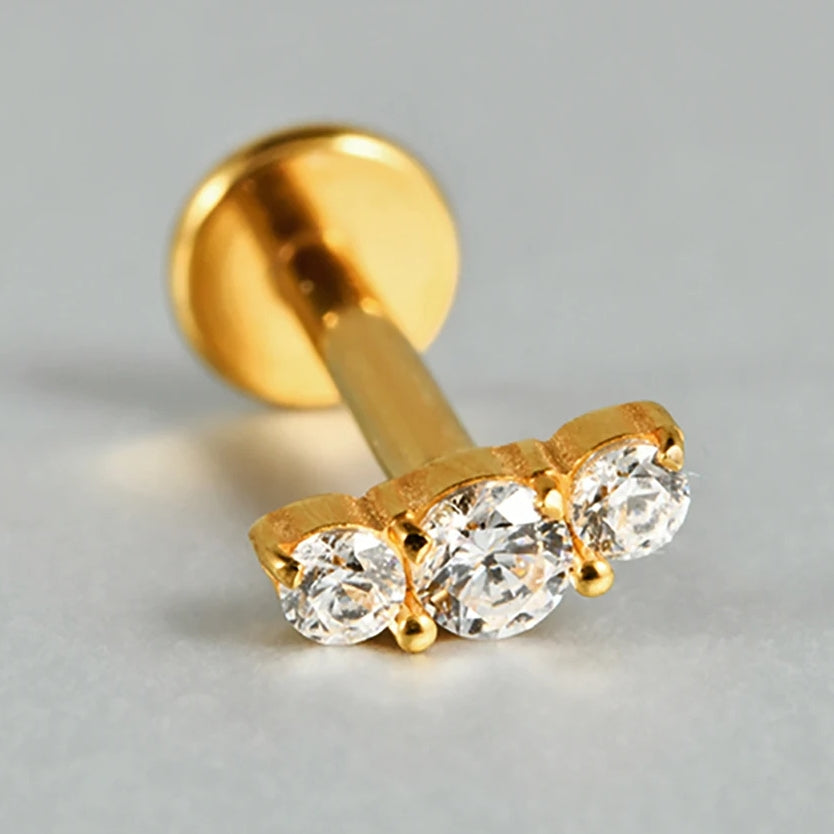 Titanium Internally Threaded 3cz Stud