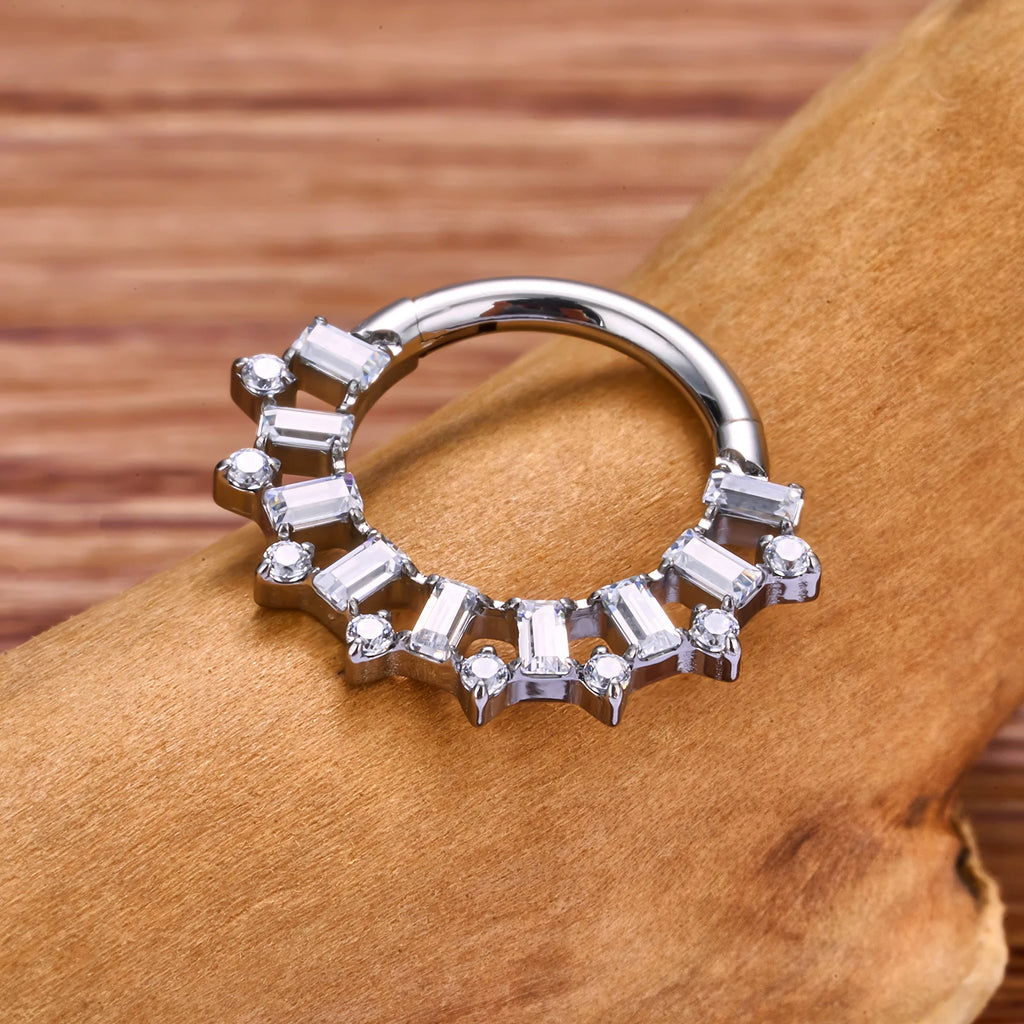 Titanium Daith &amp; Septum Piercing Hoop 16G 8MM