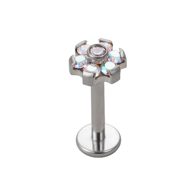 Titanium 16G (1.2mm) Internally Threaded Flower Stud