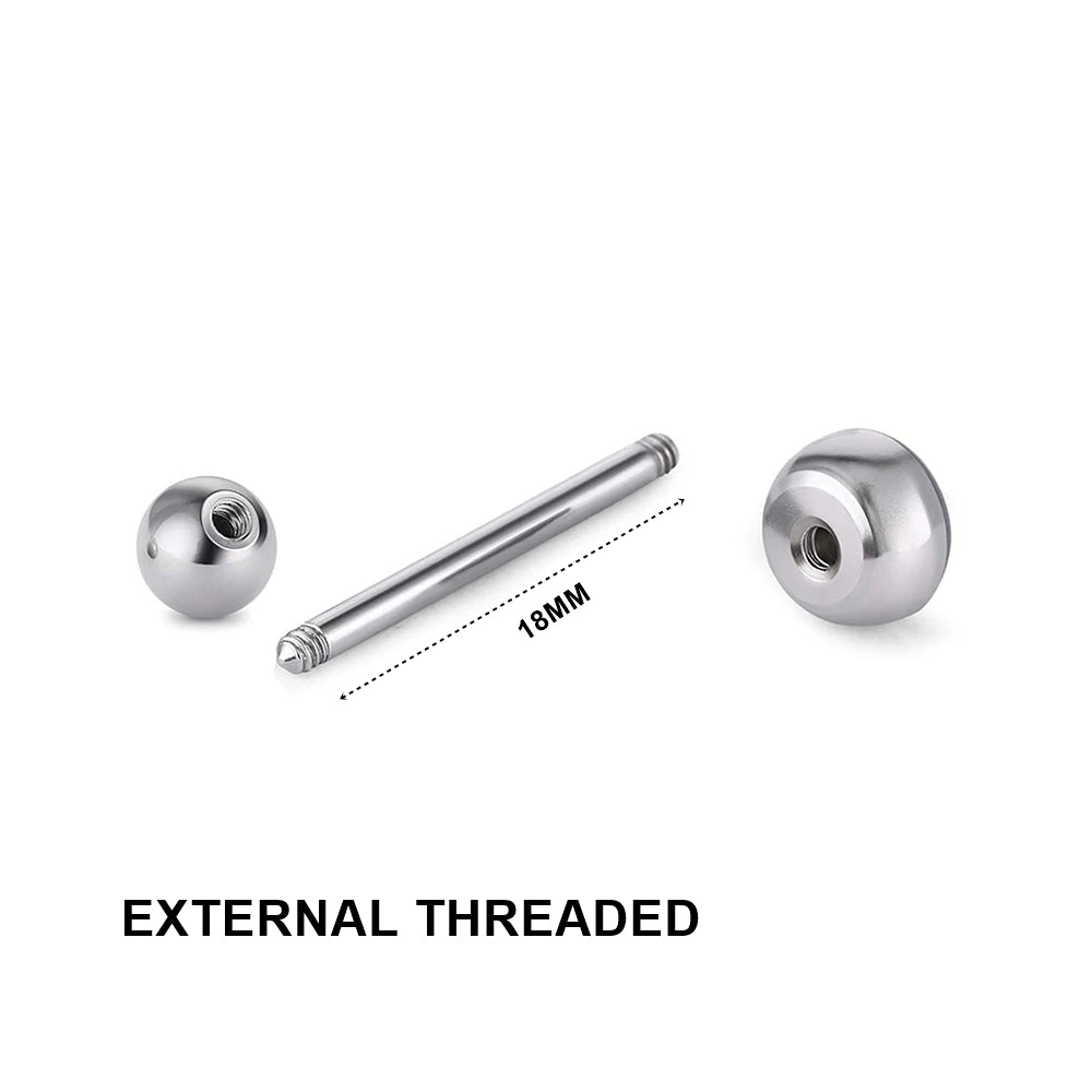 Titanium Tongue Piercing 18mm Jewelry