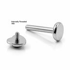 Titanium Heart Crystal Flat Back Stud