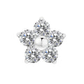 Titanium 16G (1.2mm) Internally Threaded Flower Prong Stud