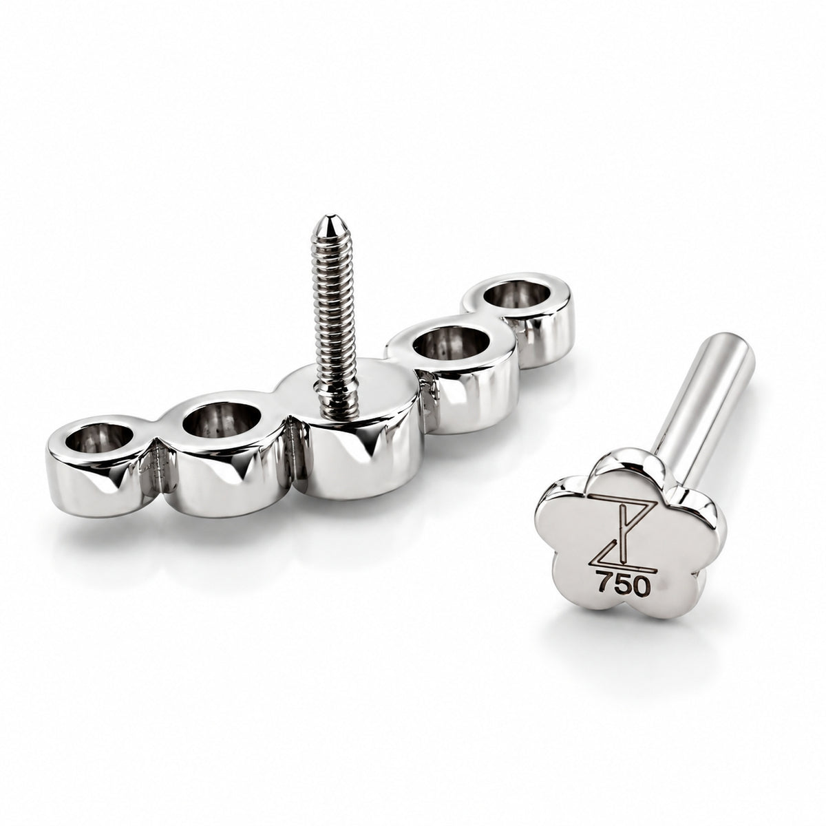 18K Gold Lab-Grown Diamond Graduated Arc Piercing Stud