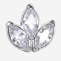 Titanium 3 Petal Lotus 16G (1.2MM) Internally Threaded Helix Ear Piercing Jewelry