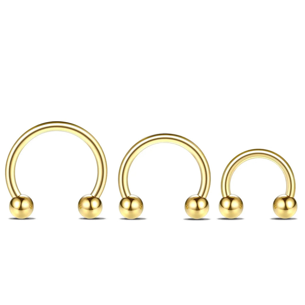 Titanium Horseshoe Daith &amp; Septum Piercing Jewelry 16G