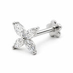 18K Gold Lab Diamond Flat Back Stud