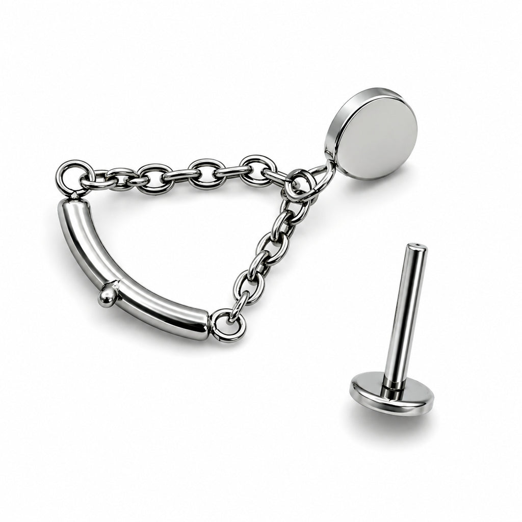 Titanium Hidden Helix Chain Drop Jewelry