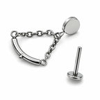 Titanium Hidden Helix Chain Drop Jewelry