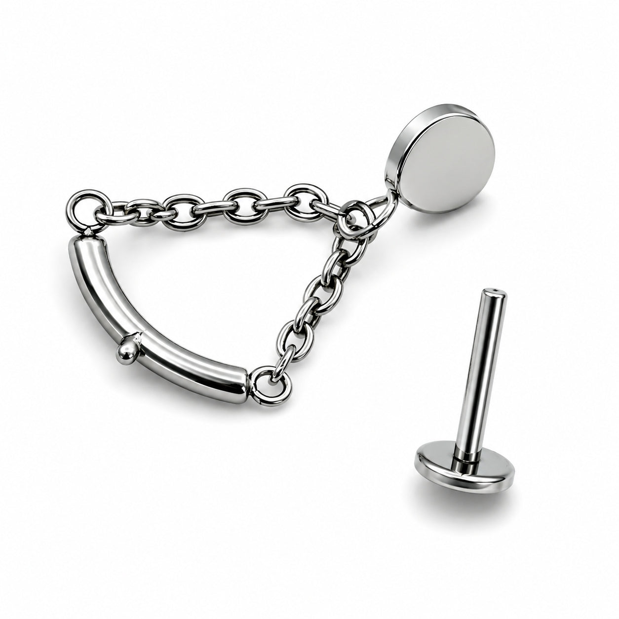 Titanium Hidden Helix Chain Drop Jewelry