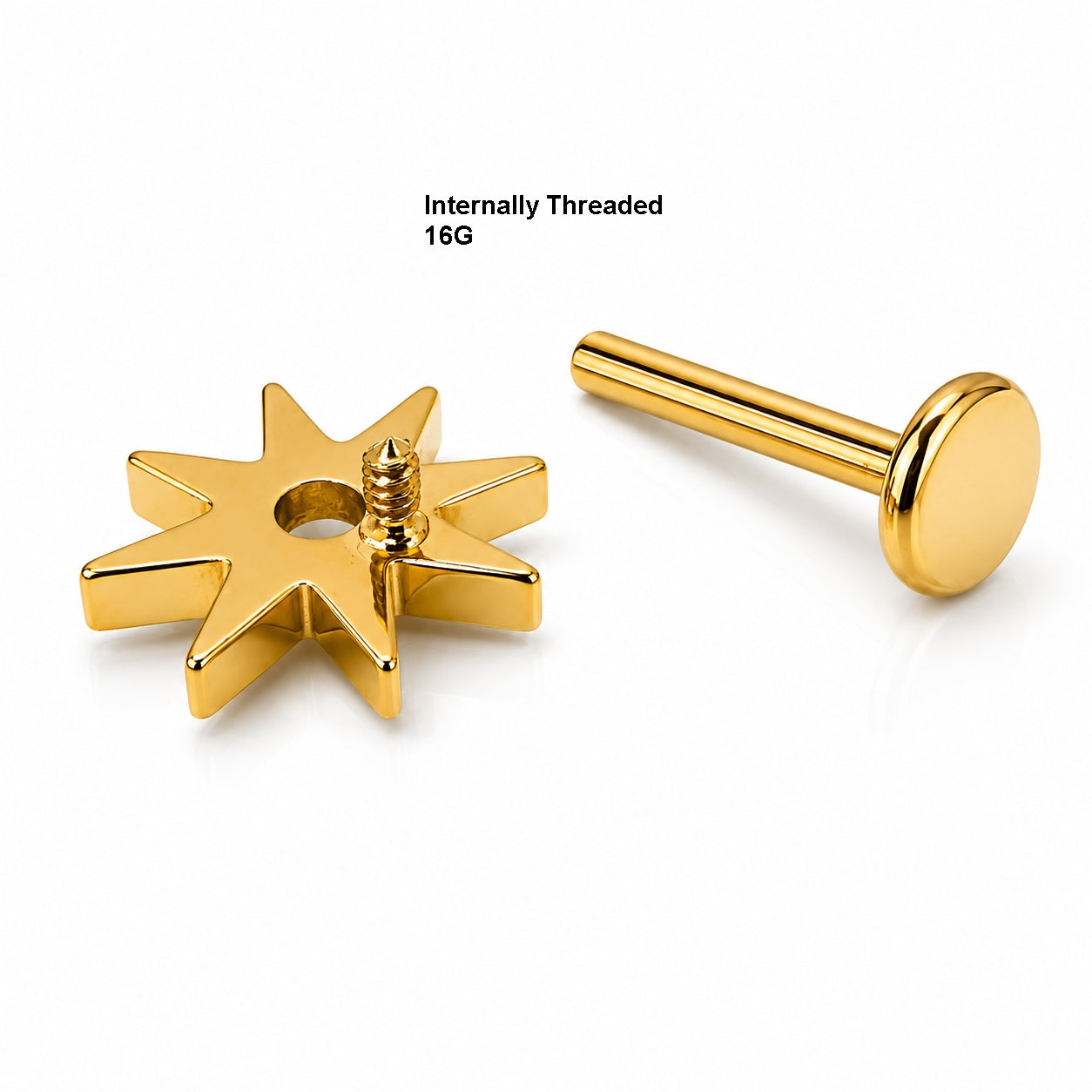 Titanium Celestial Starburst Stud